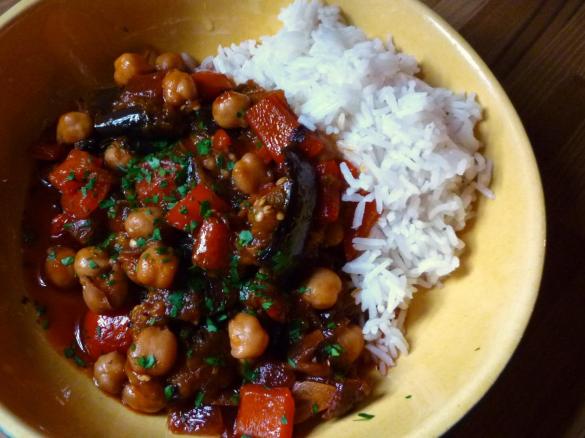 Iranian Eggplant and Chickpea Stew