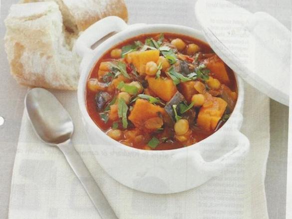 Sweet Potato, Chickpea & Eggplant Hotpot