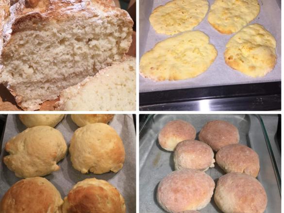 One Basic Gluten Free Bread Dough 3 Ways!! Instructions for making Naan, Bread rolls or A small loaf of bread