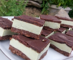Naughty but nice choc mint slice (raw, vegan, paleo)