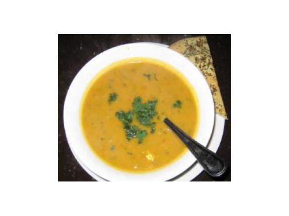 Chillied Sweet Potato (Kumara) and Coriander Soup