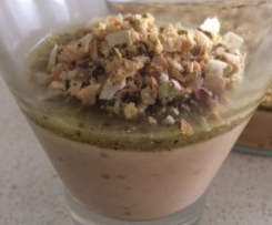 St Patricks Day Kiwi Tapioca Pudding with Pistachio Coconut Crumb