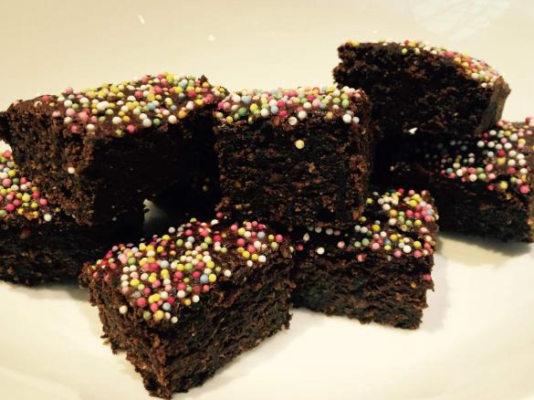 Healthy Chocolate Brownies (with carrot & spinach - shh!)