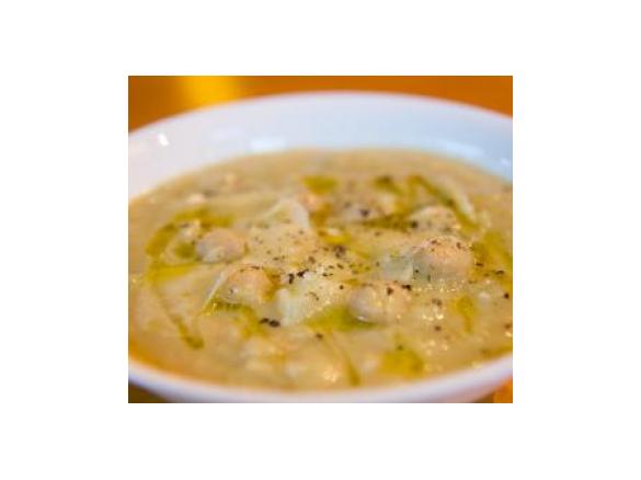 Chickpea and leek soup