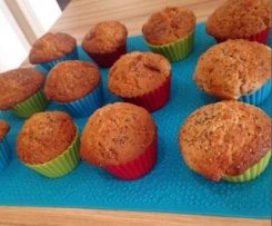 Lemon Vanilla Walnut Muffins with Chia Seeds