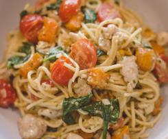 Roast Pumpkin Pesto Pasta