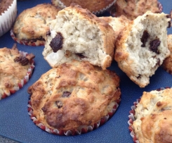 Chia, banana and chocolate muffins (egg free)