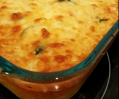 LCHF Bacon and eggs with cauliflower breakfast bake