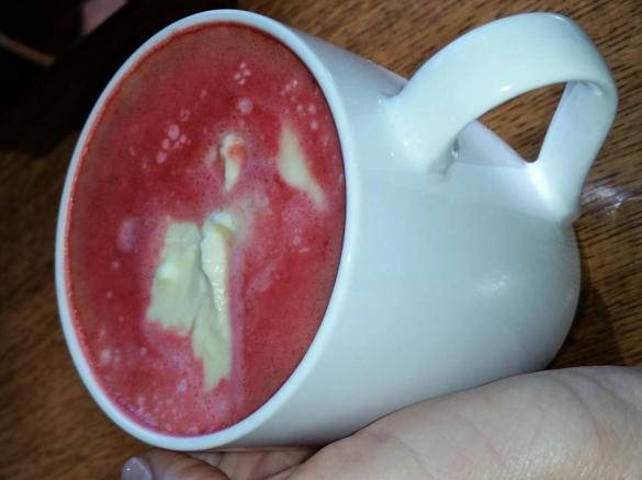 Red Velvet Hot Chocolate Drink