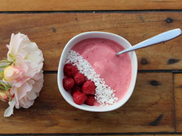 Raspberry Coconut Dessert Bowl