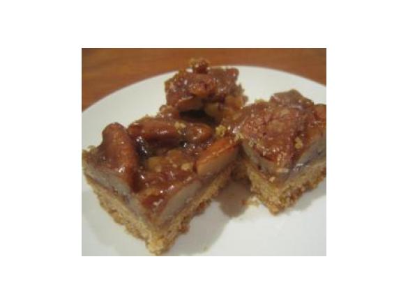 Pecan, honey and caramel slice