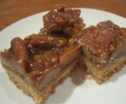 Pecan, honey and caramel slice
