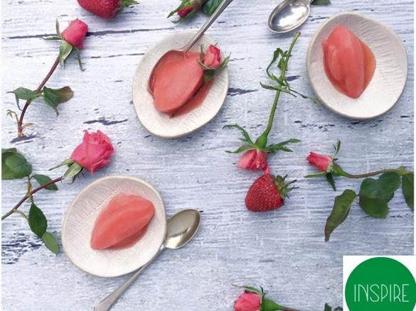 Strawberry & Rosewater Sorbet for Cocktails/Mocktails