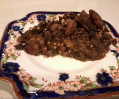 Plum & Apple Crumble Cake - Raw 