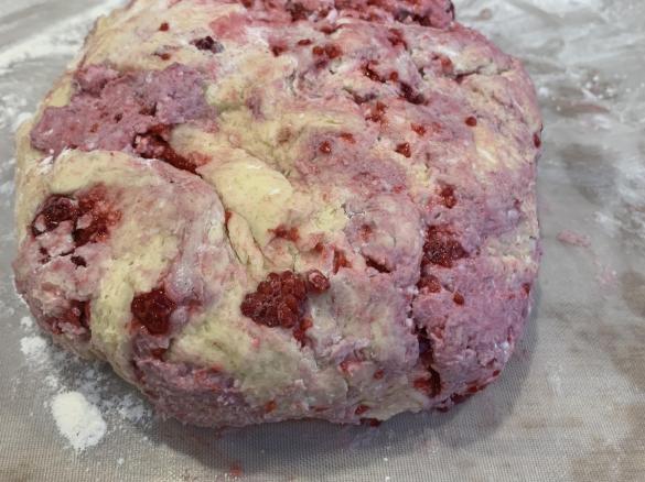 Raspberry & Coconut Scones