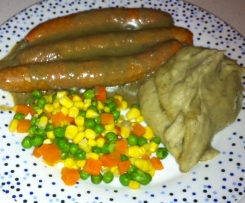 Clone of Bangers and Mash with Mushroom sauce