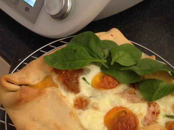 Spinach, Egg and Bacon pie