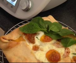 Spinach, Egg and Bacon pie