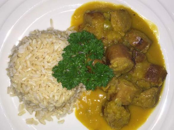 Mum's Curried Sausages