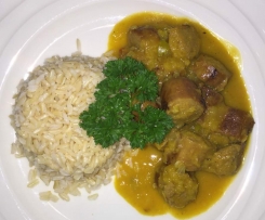 Mum's Curried Sausages