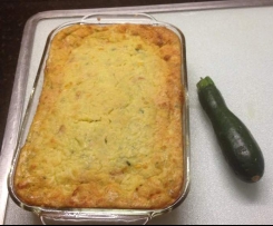 Easy Zucchini, bacon & corn Quiche