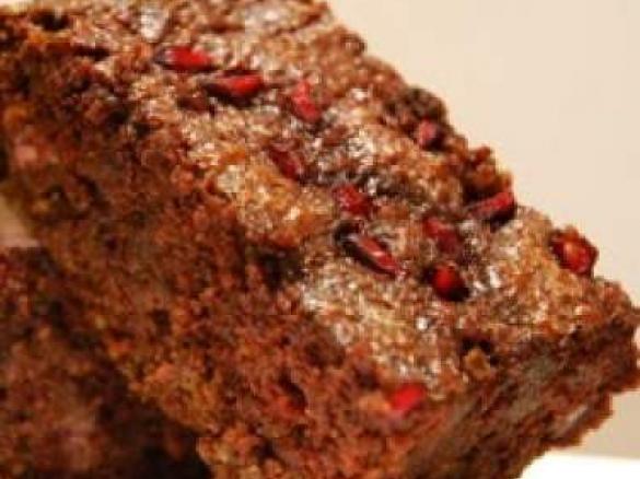 Chocolate, Beetroot and Pomegranate Brownies