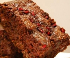 Chocolate, Beetroot and Pomegranate Brownies