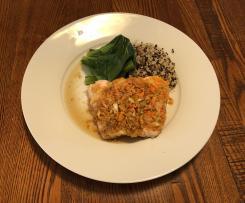 Mum's Easy Salmon Parcels with Quinoa and Pak Choy