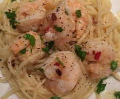 Garlic and Chilli Prawns with Pasta