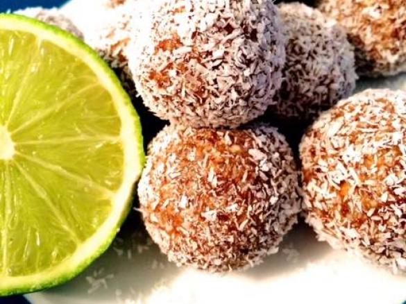 Vegan Lime and Coconut Cheesecake Balls