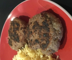 Beef, Mushroom and Bacon Rissoles
