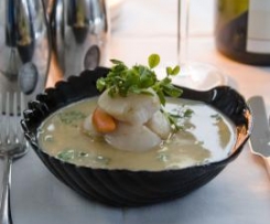 Creamy Scallop Soup with Chorizo