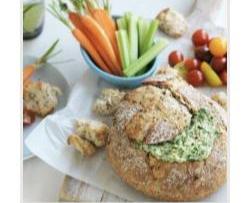 Spinach cob loaf dip