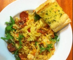 Pumpkin chorrizo pasta salad