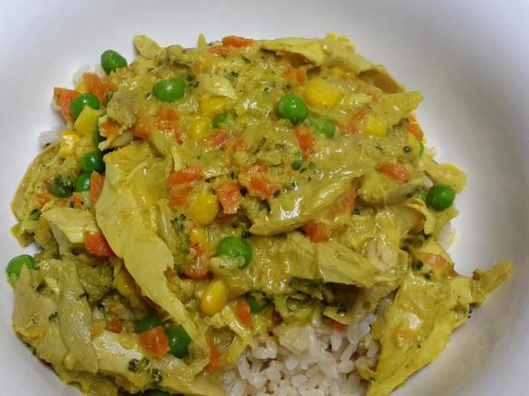Curried Chicken or Prawns