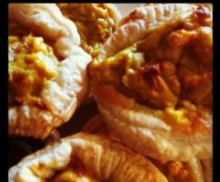 Mini curry quiches