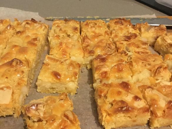 White chocolate & macadamia slice