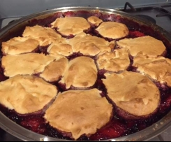 Nectarine and Blackberry Cobbler
