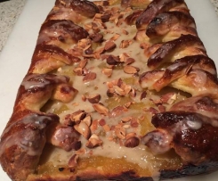 Caramelised apple Danish with cardamom icing