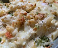 Pumpkin, Broccoli and Ricotta Pasta Bake