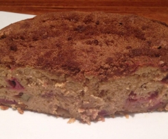 Rhubarb Sour Cream Cake