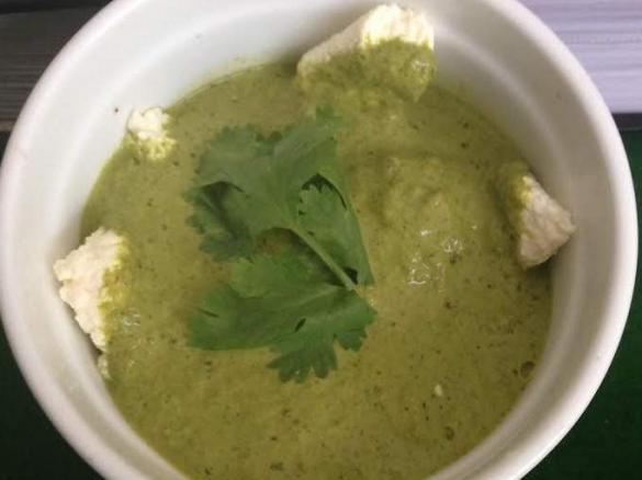 Palak Paneer (Spinach sauce with cheese)