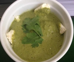 Palak Paneer (Spinach sauce with cheese)