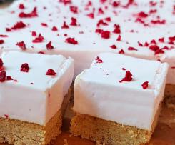 Raspberry Marshmallow Slice with Weetbix Base
