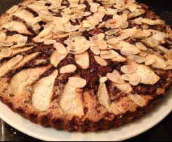Pear, Almond & Chocolate Torte