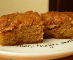 Caramel Banana Blondies 