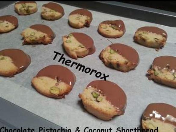 Chocolate Pistachio & Coconut Shortbread