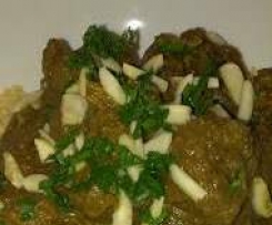 Lamb, date and almond tagine