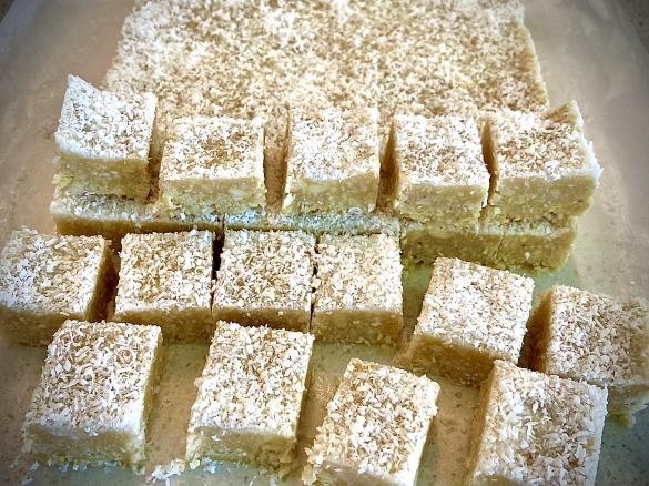 Salted Cashew and Coconut Slice