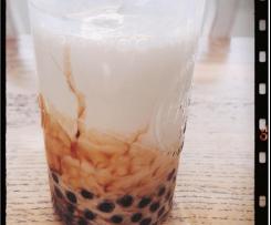 Tapioca pearl with brown sugar syrup (Dirty milk tea)